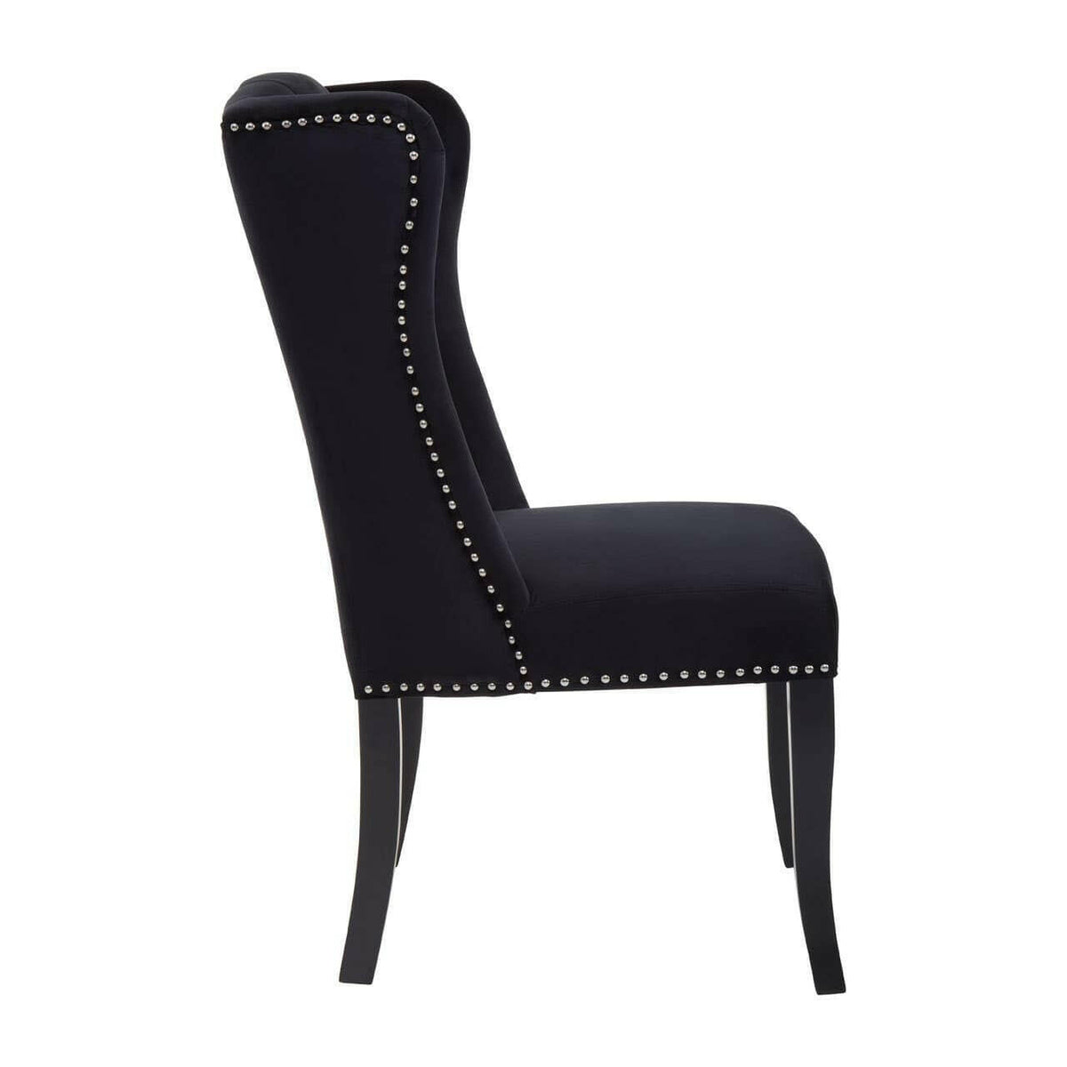 Kensington Townhouse Black Velvet Dining Chair.