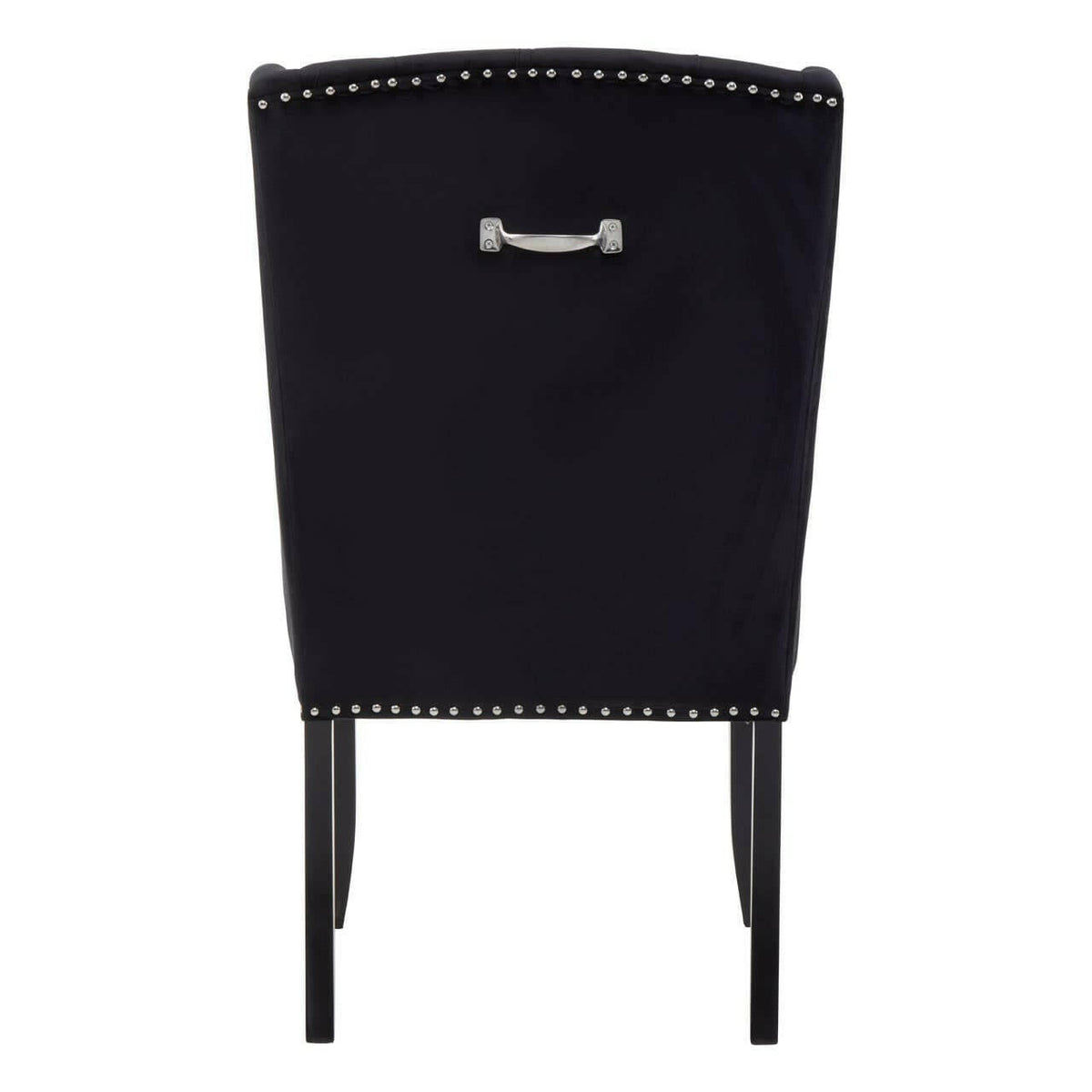 Kensington Townhouse Black Velvet Dining Chair.