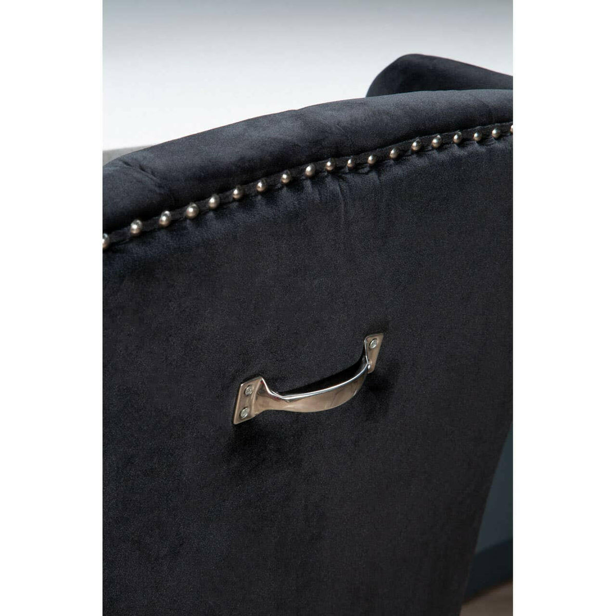 Kensington Townhouse Black Velvet Dining Chair.