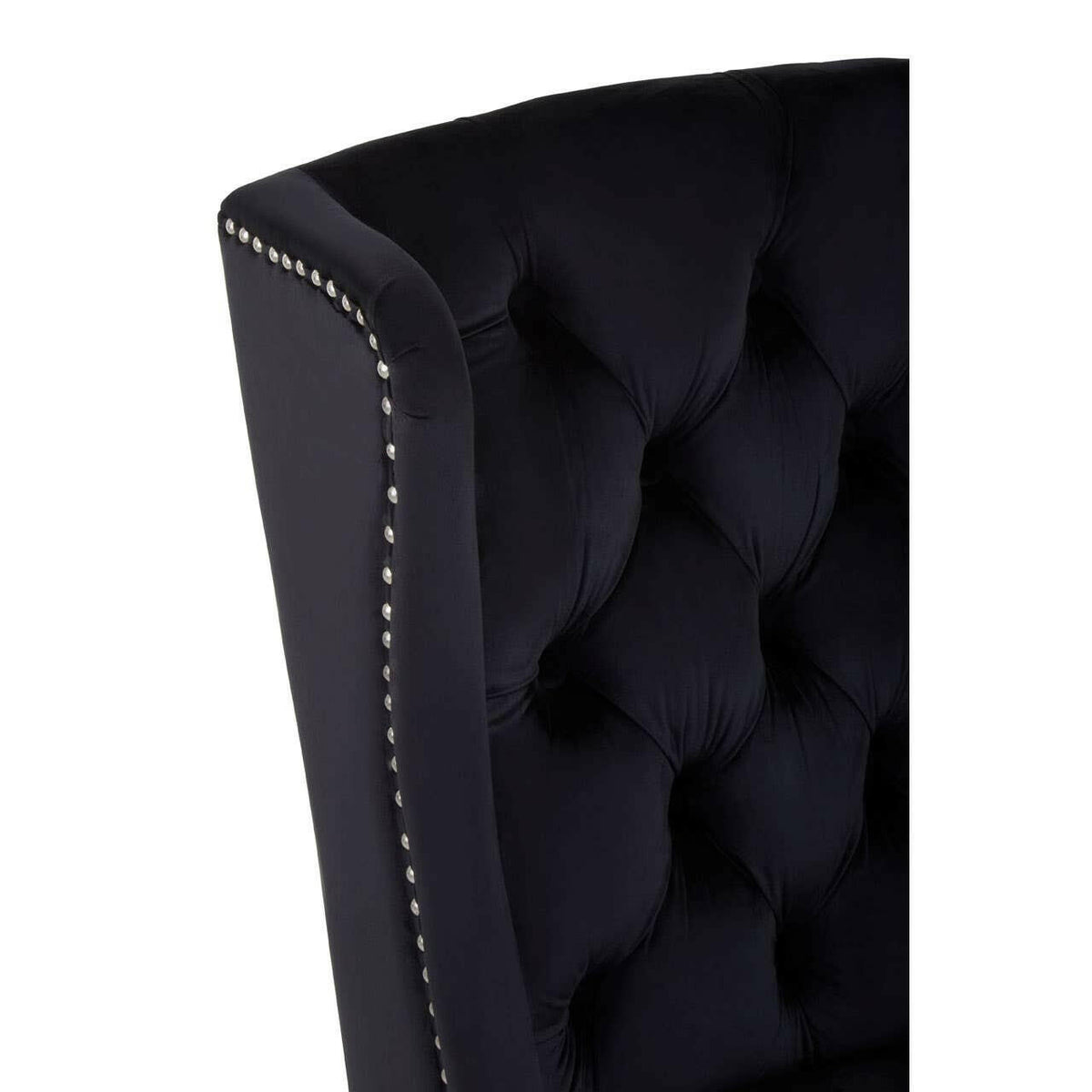 Kensington Townhouse Black Velvet Dining Chair.