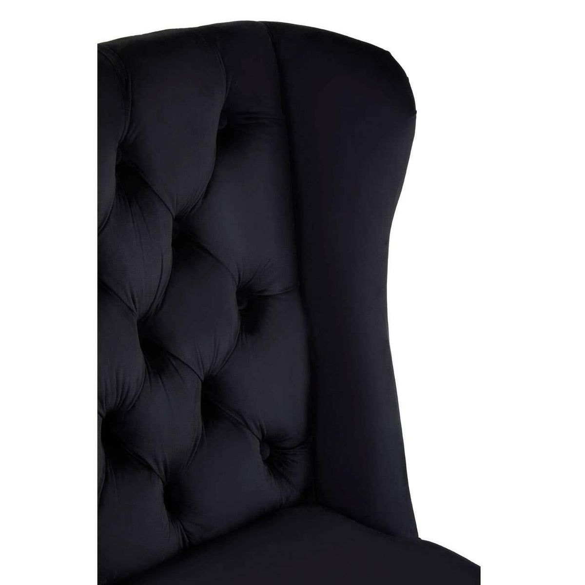 Kensington Townhouse Black Velvet Dining Chair.
