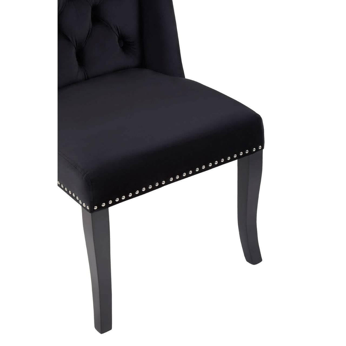Kensington Townhouse Black Velvet Dining Chair.