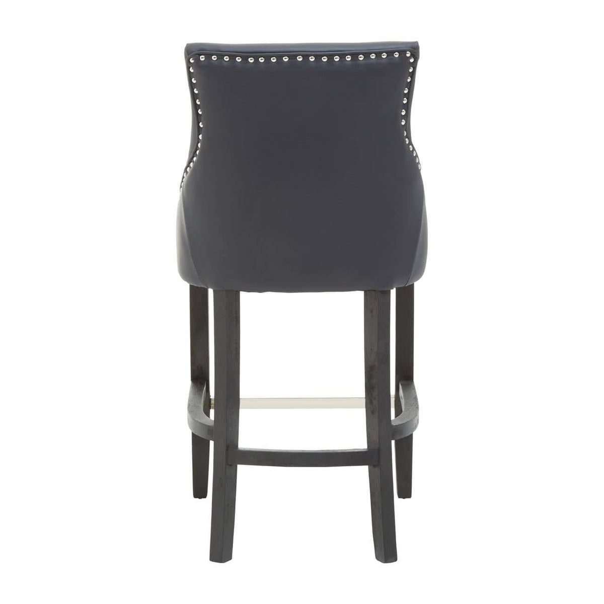 Kensington Townhouse Charcoal Leather Effect Bar Chair.