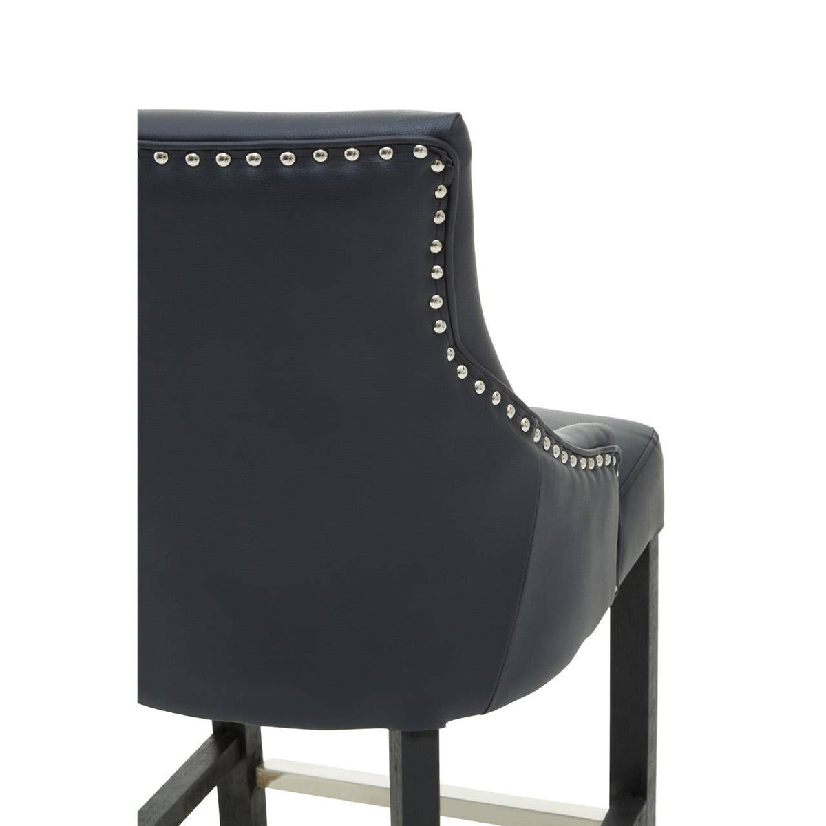Kensington Townhouse Charcoal Leather Effect Bar Chair.