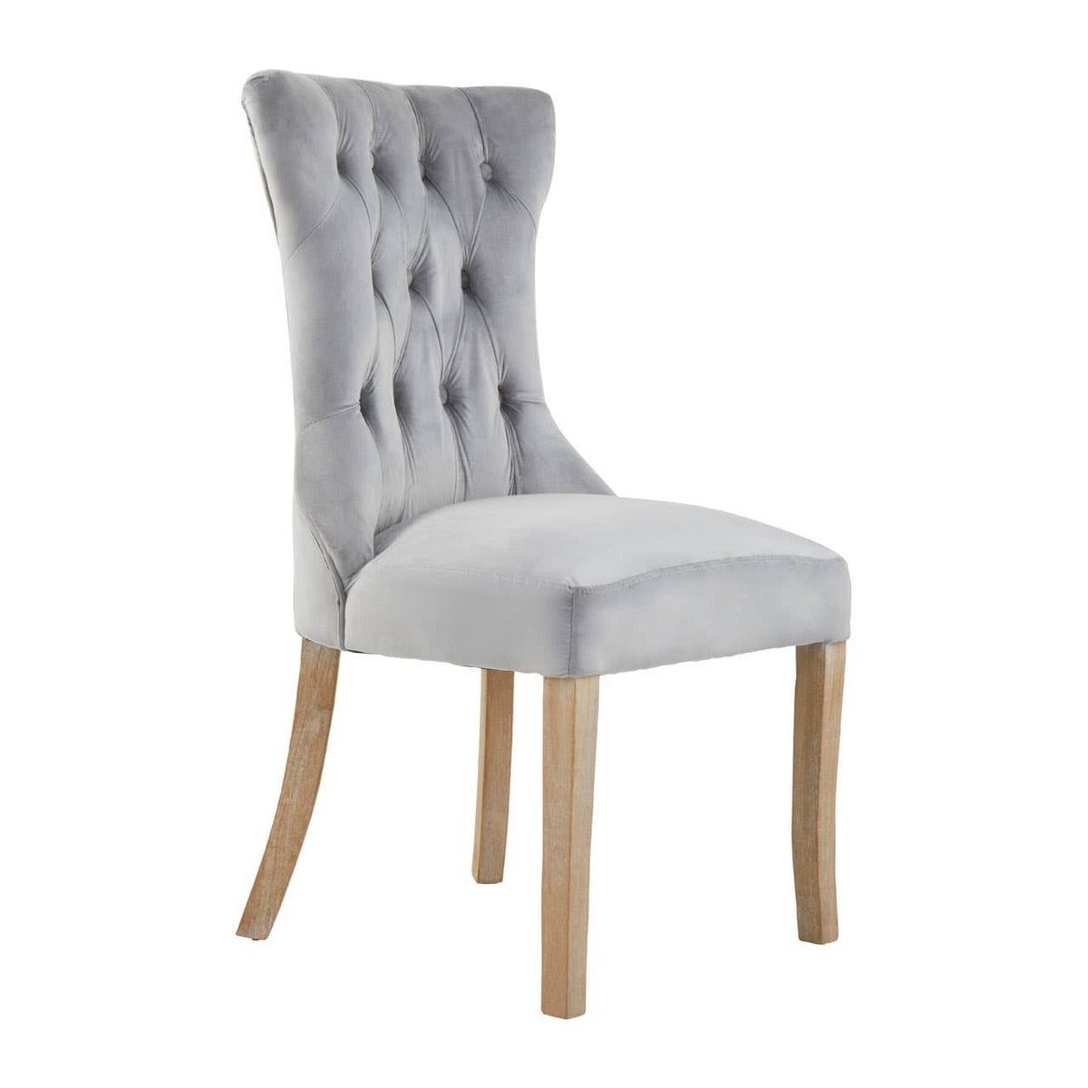 Kensington Townhouse Grey Buttoned Dining Chair.