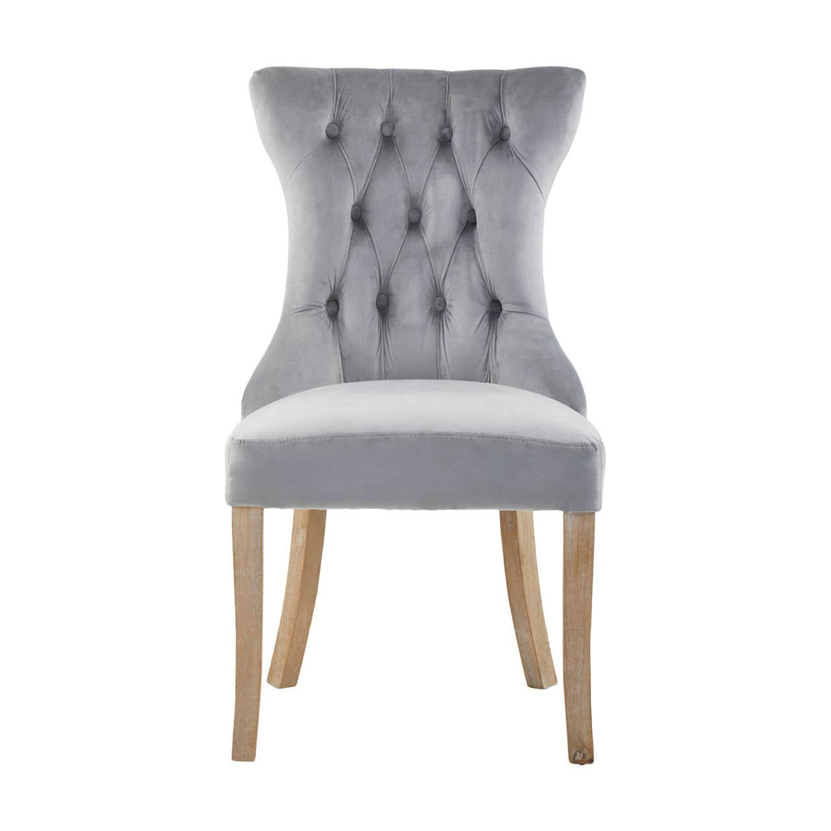 Kensington Townhouse Grey Buttoned Dining Chair.