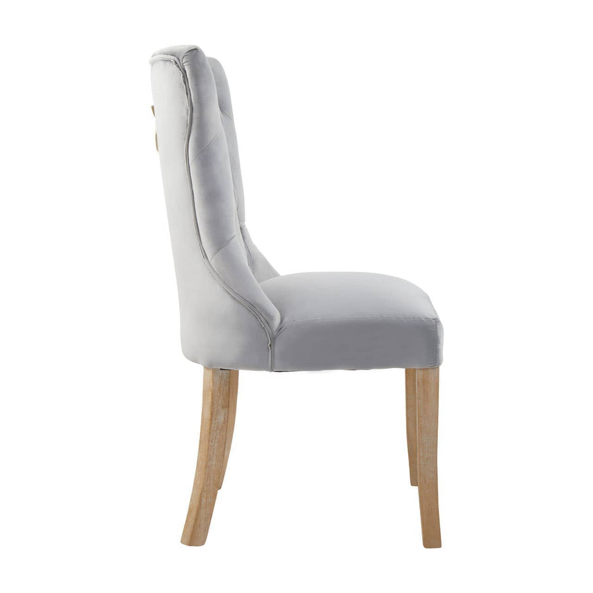 Kensington Townhouse Grey Buttoned Dining Chair.