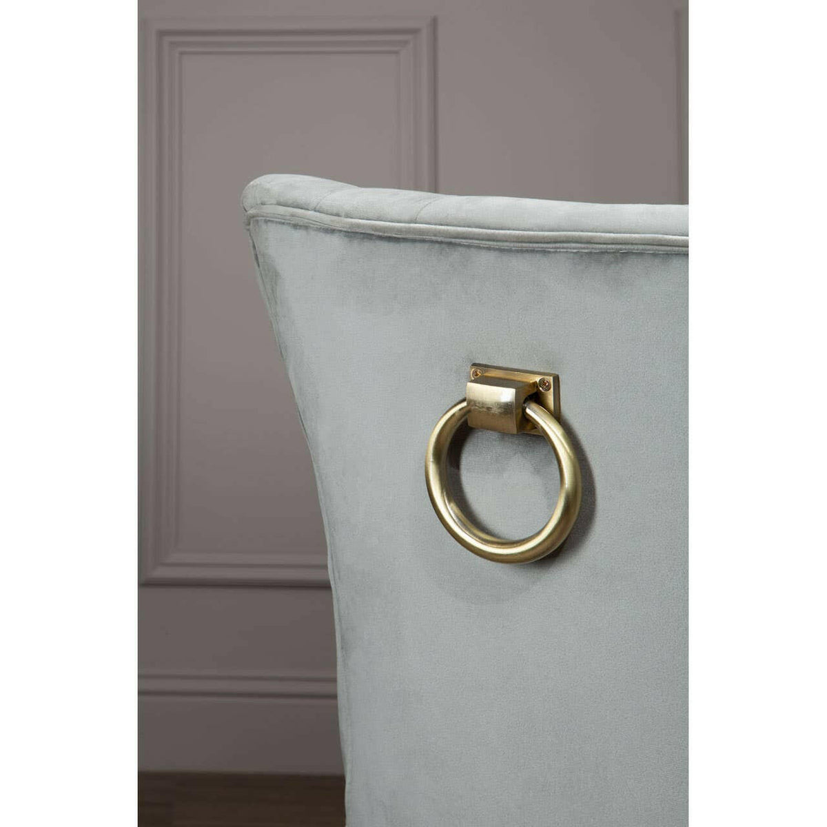 Kensington Townhouse Grey Buttoned Dining Chair.