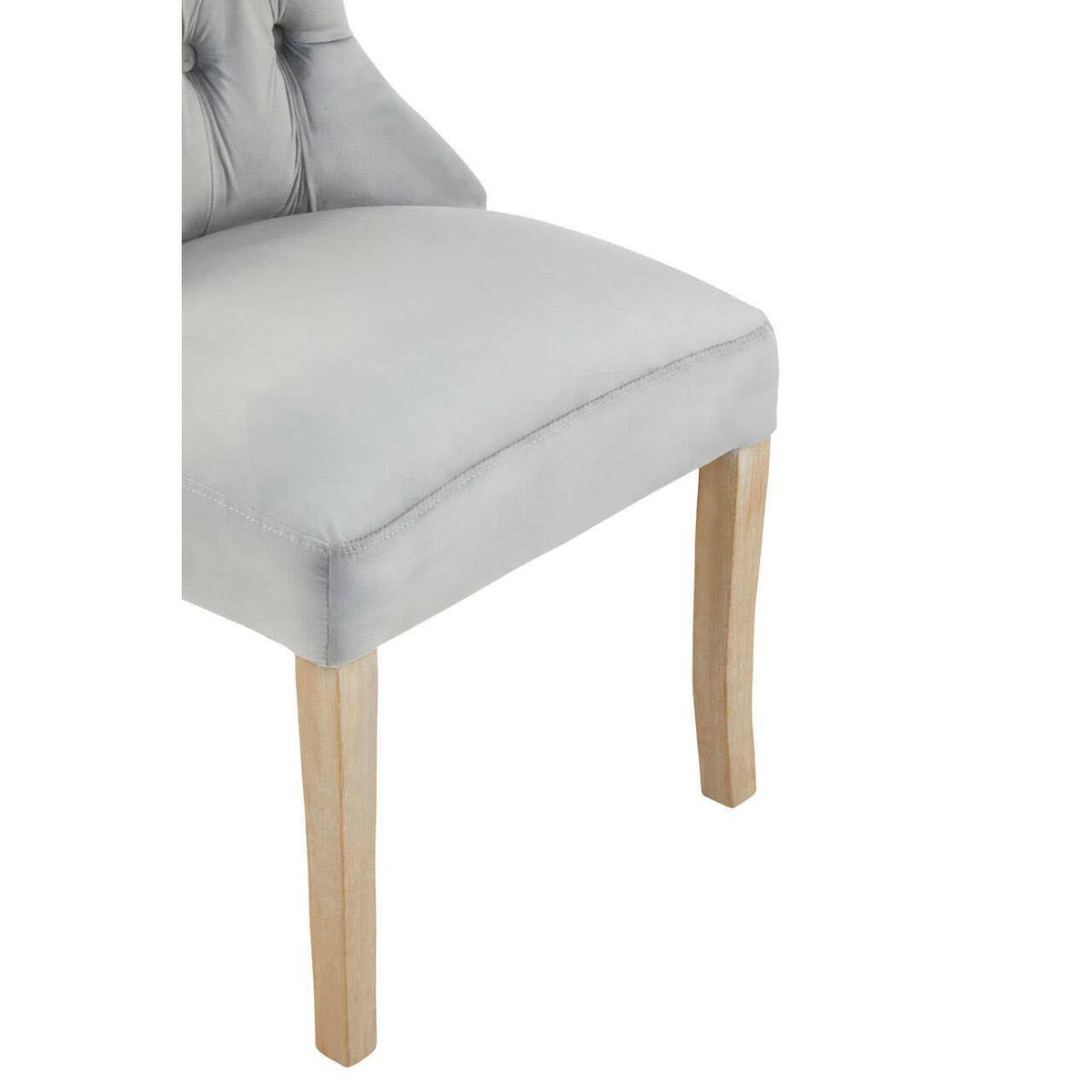 Kensington Townhouse Grey Buttoned Dining Chair.