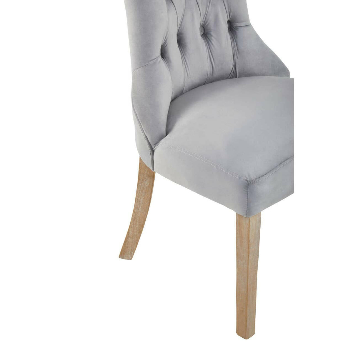 Kensington Townhouse Grey Buttoned Dining Chair.
