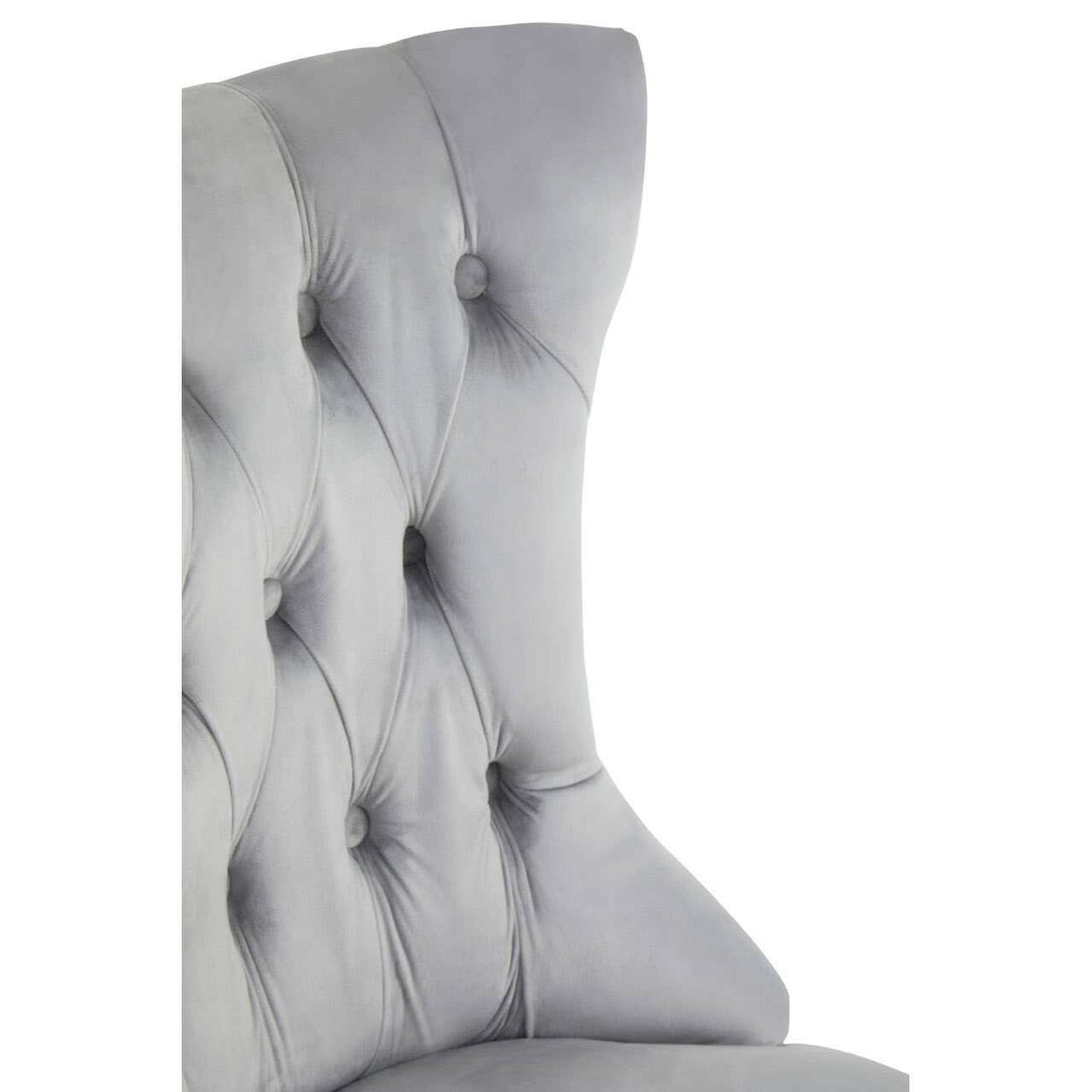 Kensington Townhouse Grey Buttoned Dining Chair.