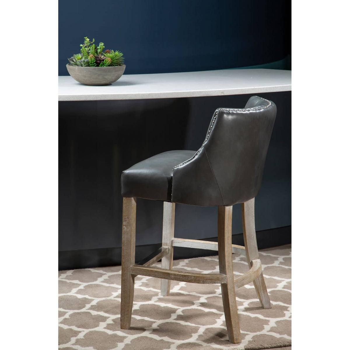 Kensington Townhouse Grey Hevea Bar Chair.