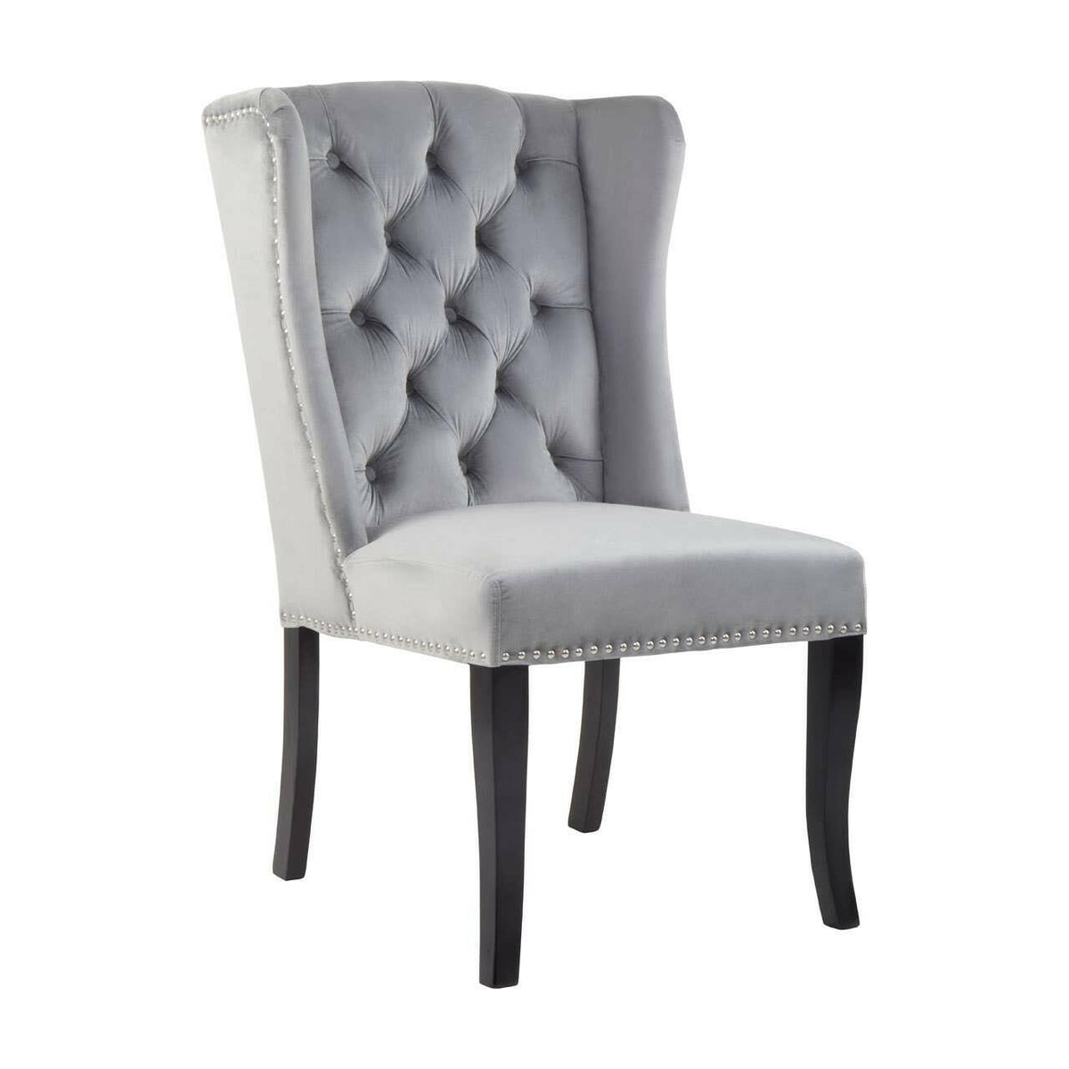 Kensington Townhouse Grey Velvet Dining Chair.
