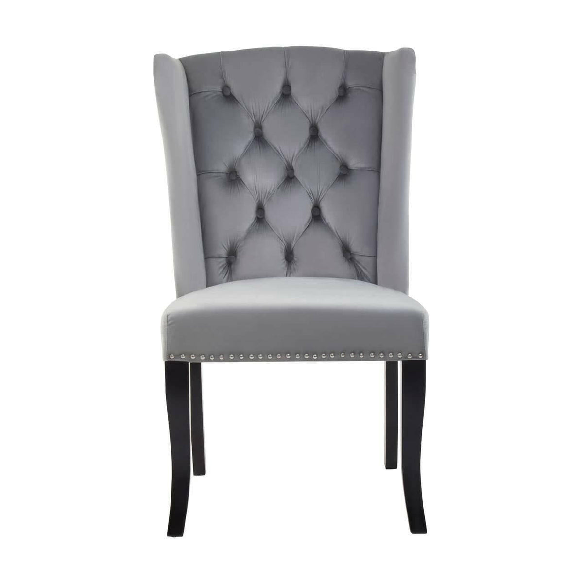 Kensington Townhouse Grey Velvet Dining Chair.