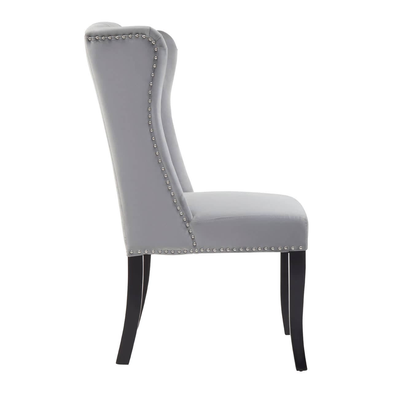 Noosa & Co. Dining Kensington Townhouse Grey Velvet Dining Chair House of Isabella UK