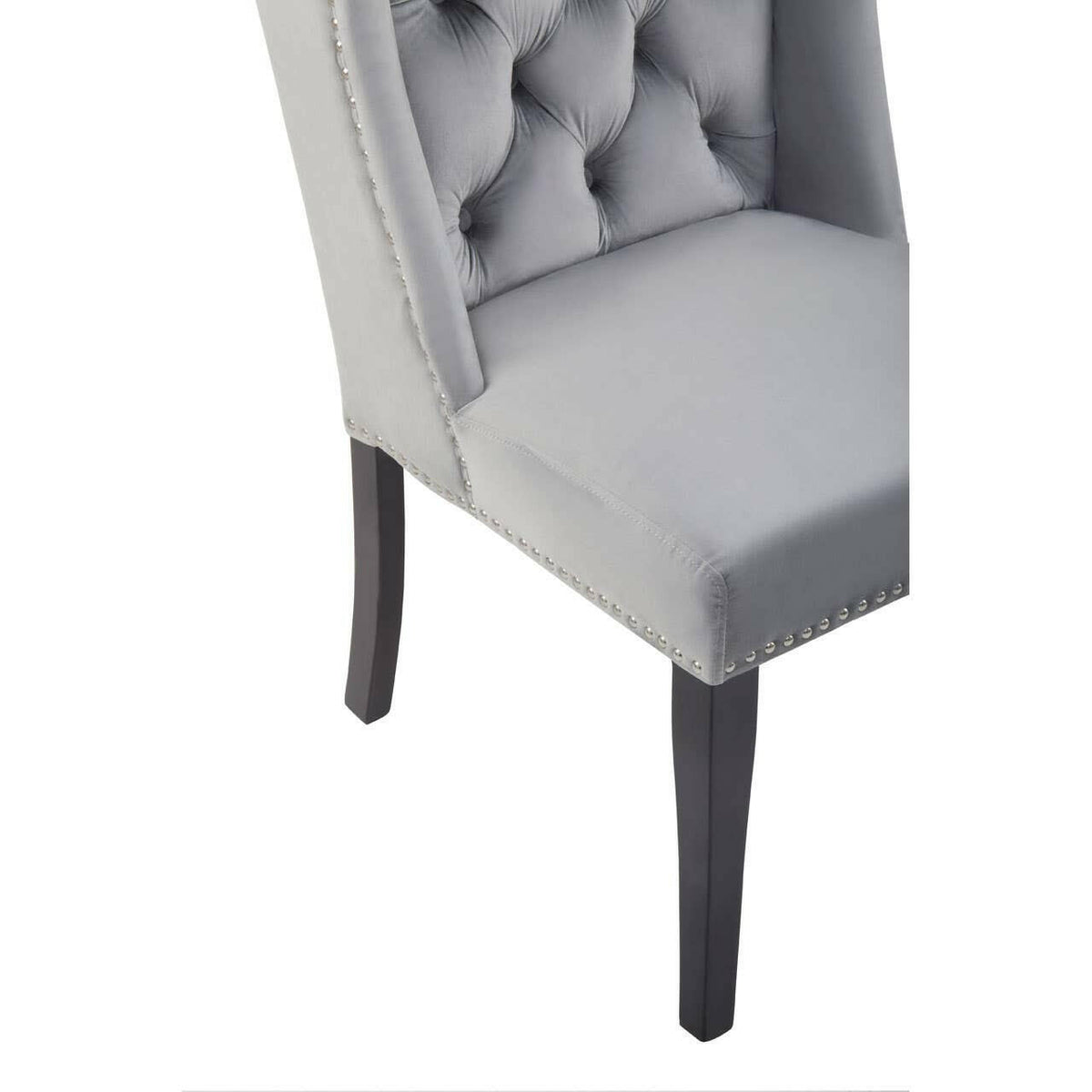 Kensington Townhouse Grey Velvet Dining Chair.