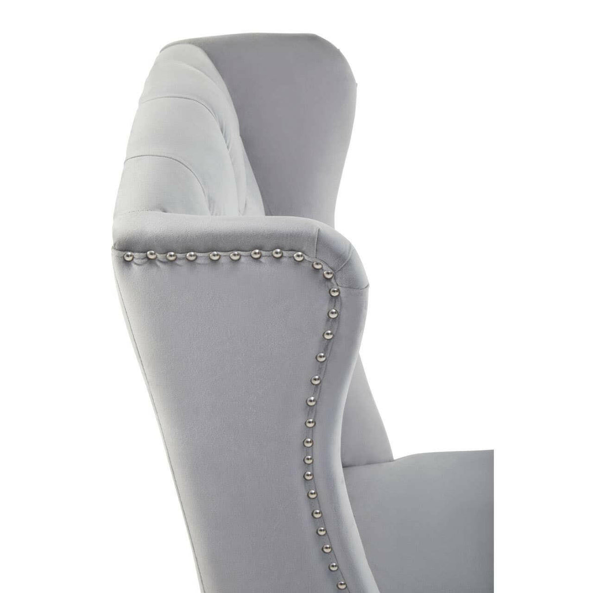 Kensington Townhouse Grey Velvet Dining Chair.