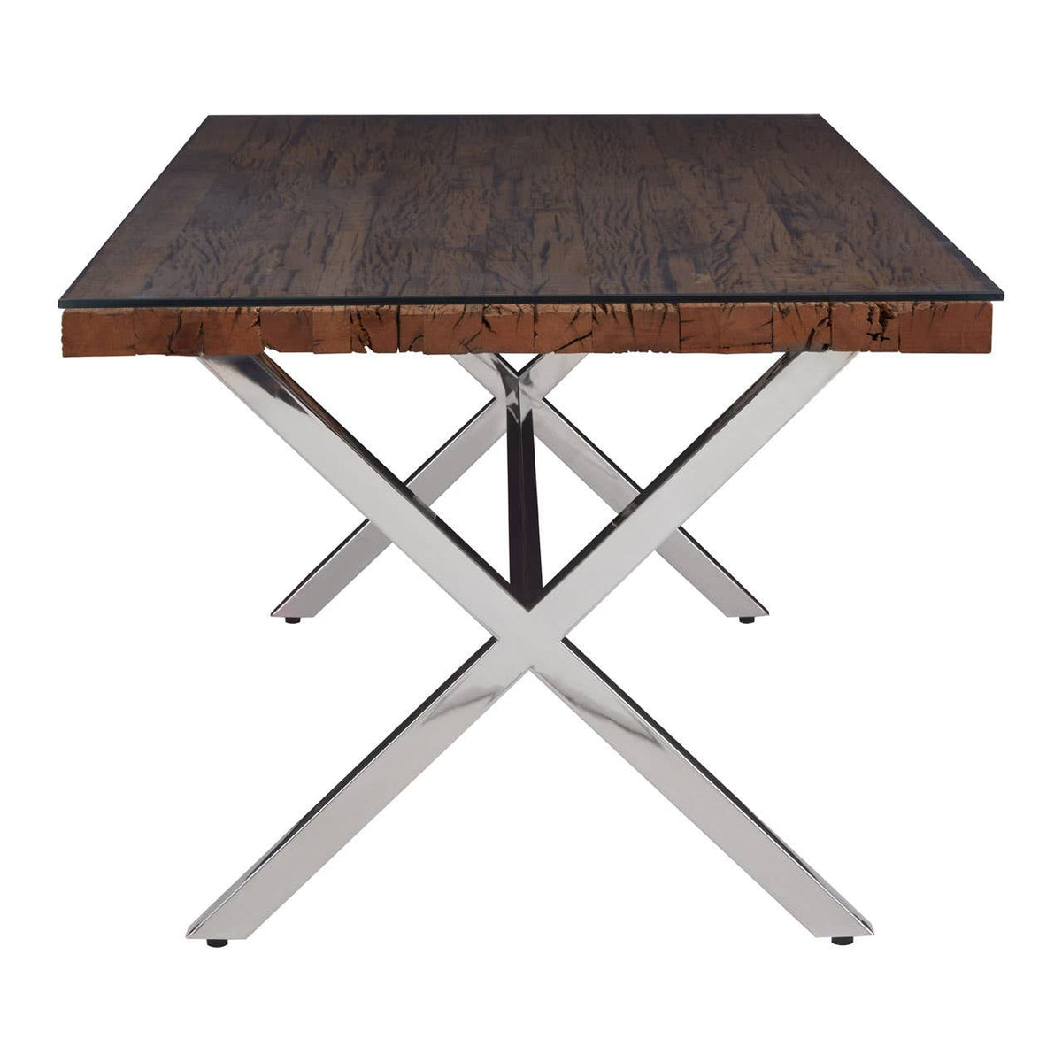 Kindo Natural Dining Table With Cross Base.