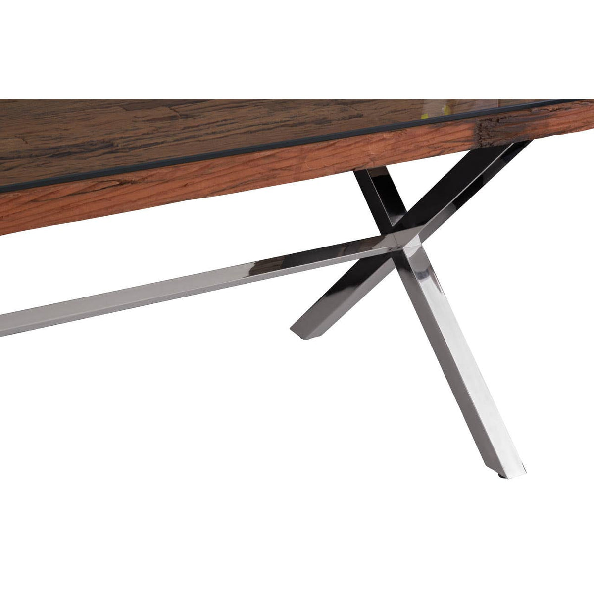 Kindo Natural Dining Table With Cross Base.