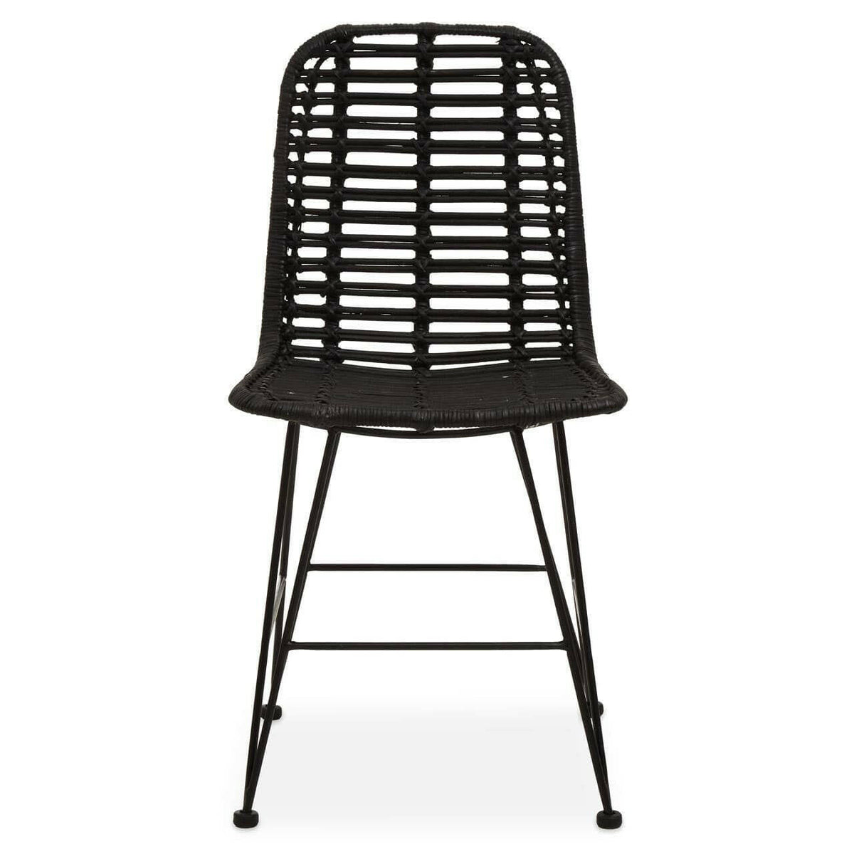 Lagom Black Natural Rattan Dining Chair.