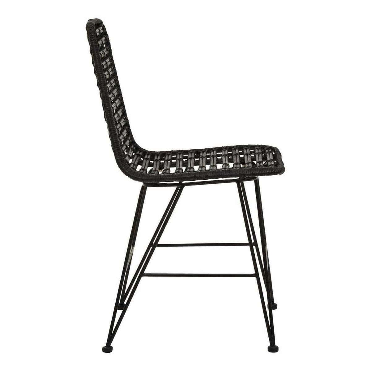 Lagom Black Natural Rattan Dining Chair.