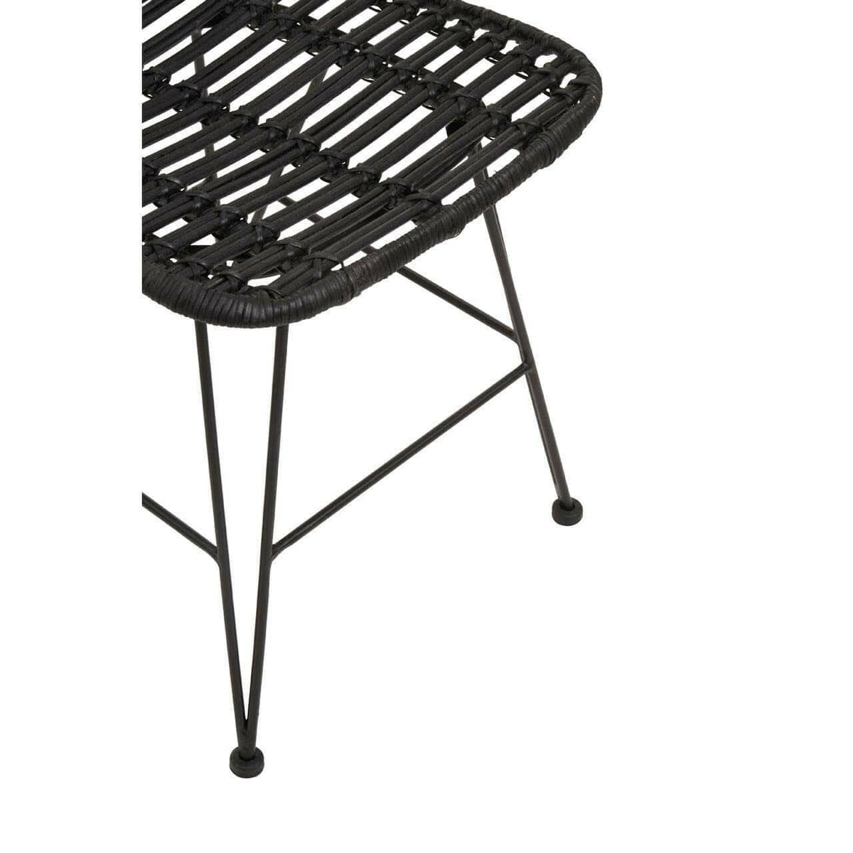 Lagom Black Natural Rattan Dining Chair.