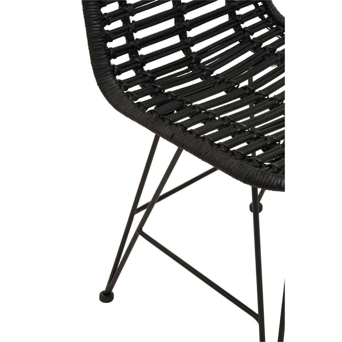 Lagom Black Natural Rattan Dining Chair.