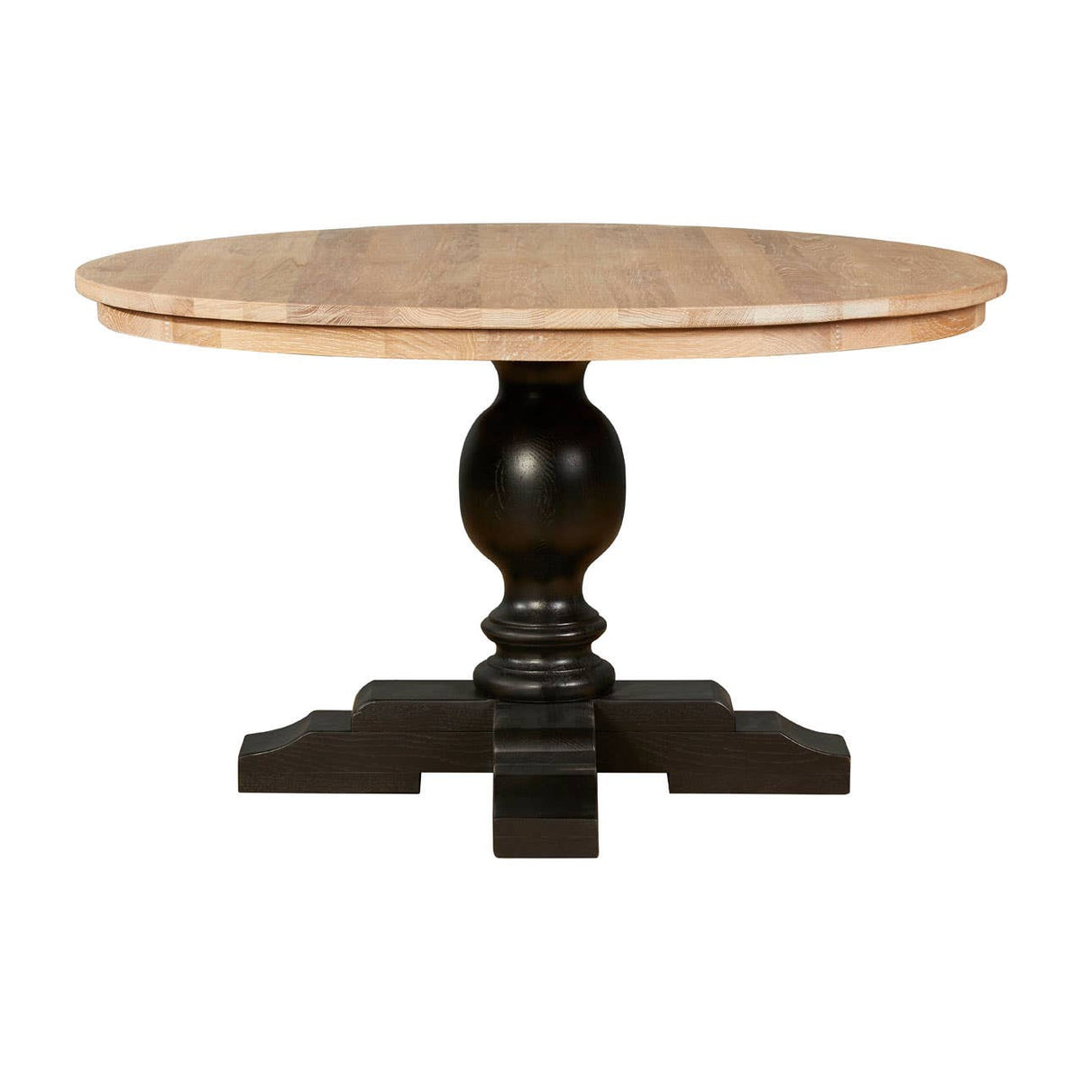 Lyon Whitewash Top / Black Dining Table.