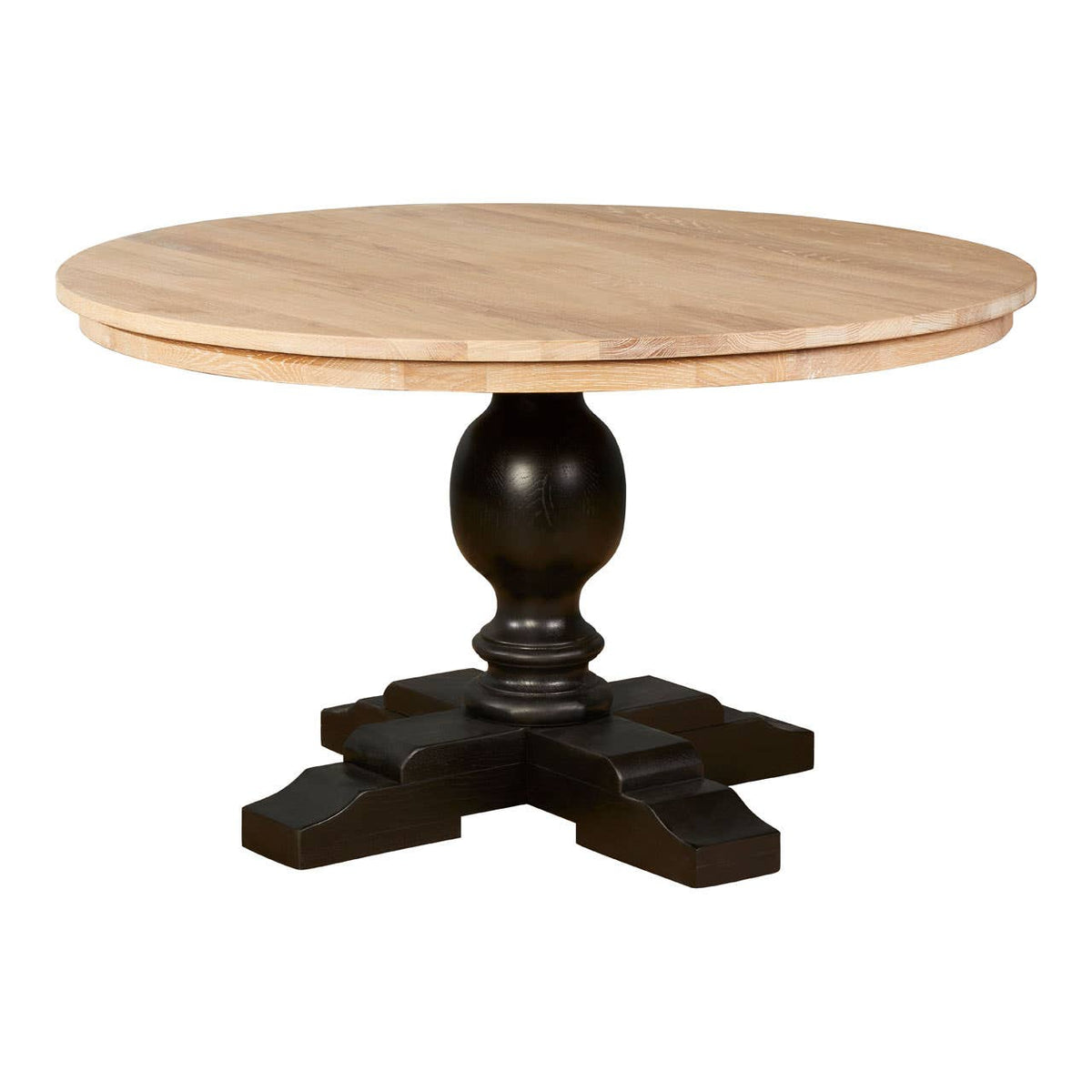 Lyon Whitewash Top / Black Dining Table.