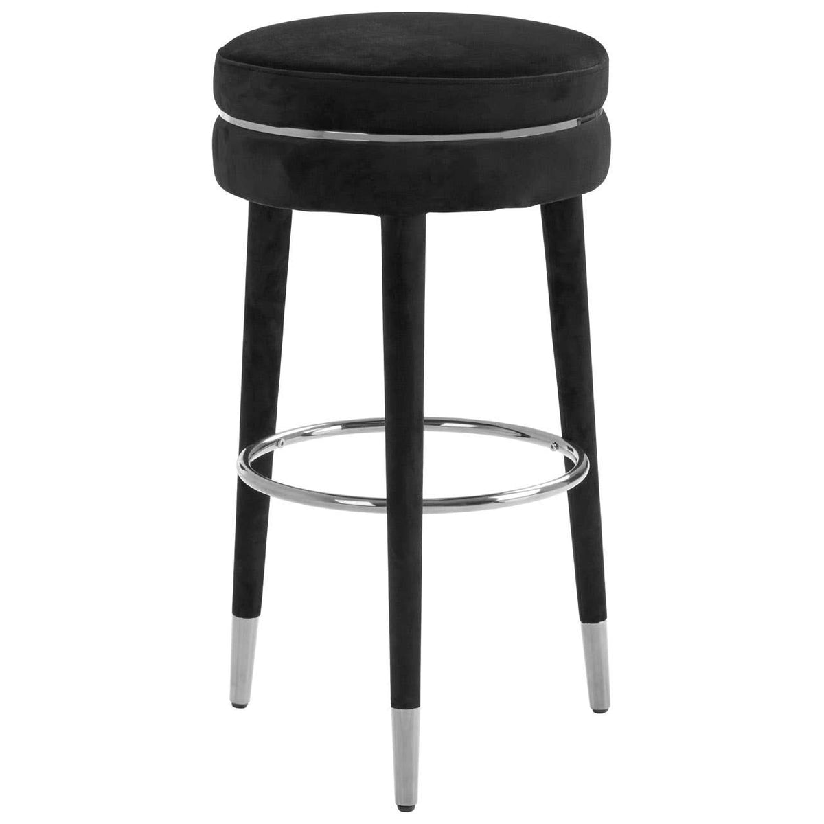 Manahattan Grey Velvet Bar Stool.