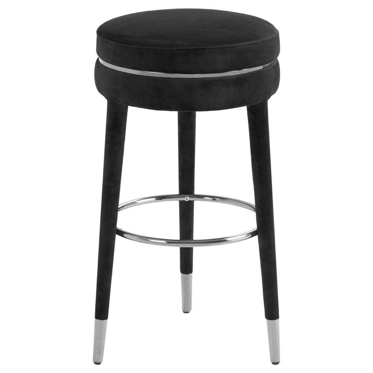 Manahattan Grey Velvet Bar Stool.