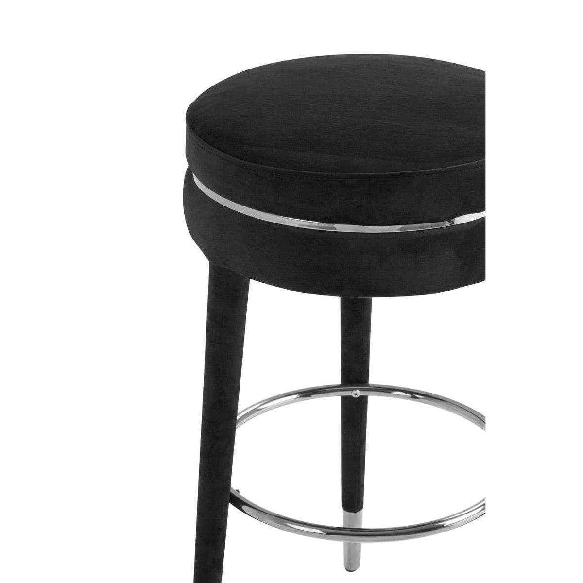 Manahattan Grey Velvet Bar Stool.