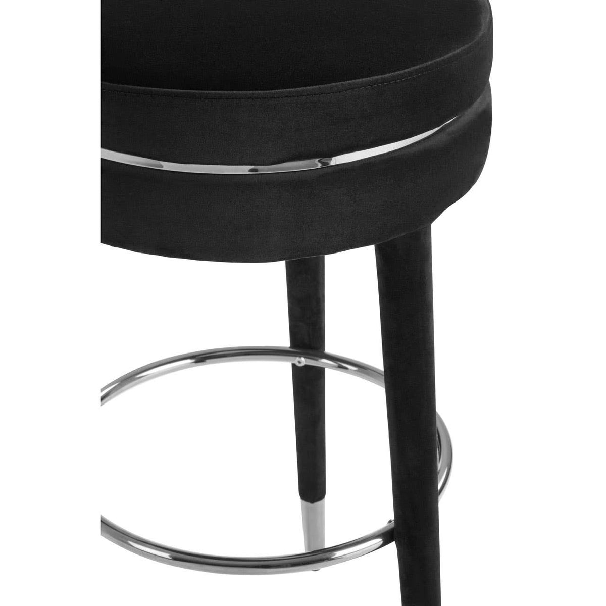 Manahattan Grey Velvet Bar Stool.
