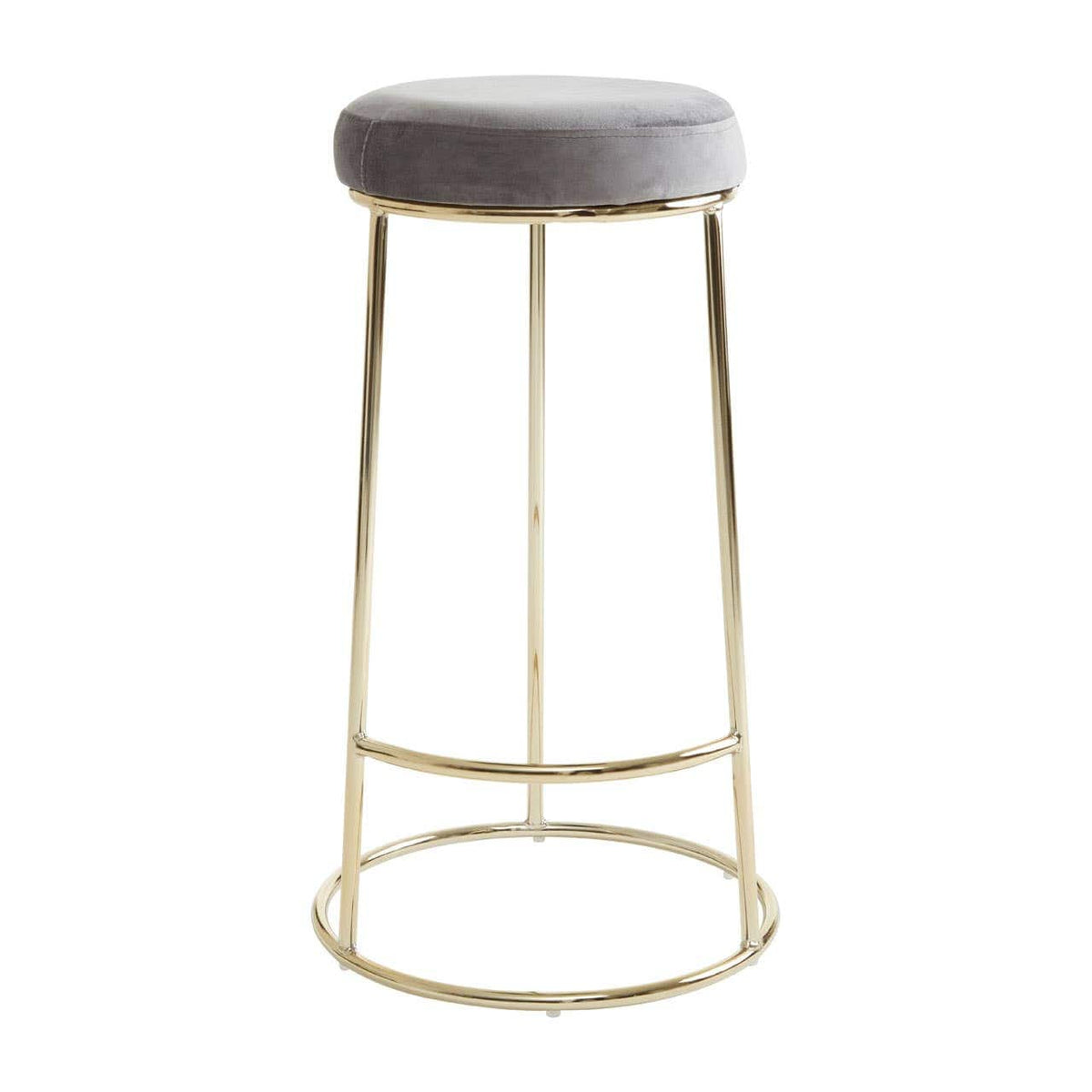 Manhattan Grey Velvet Tall Bar Stool.