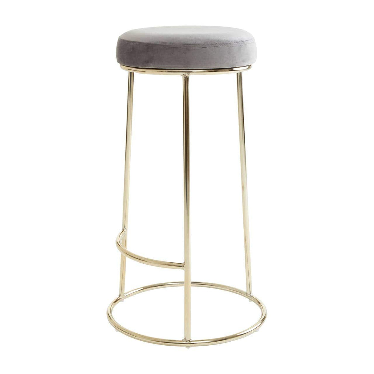 Manhattan Grey Velvet Tall Bar Stool.