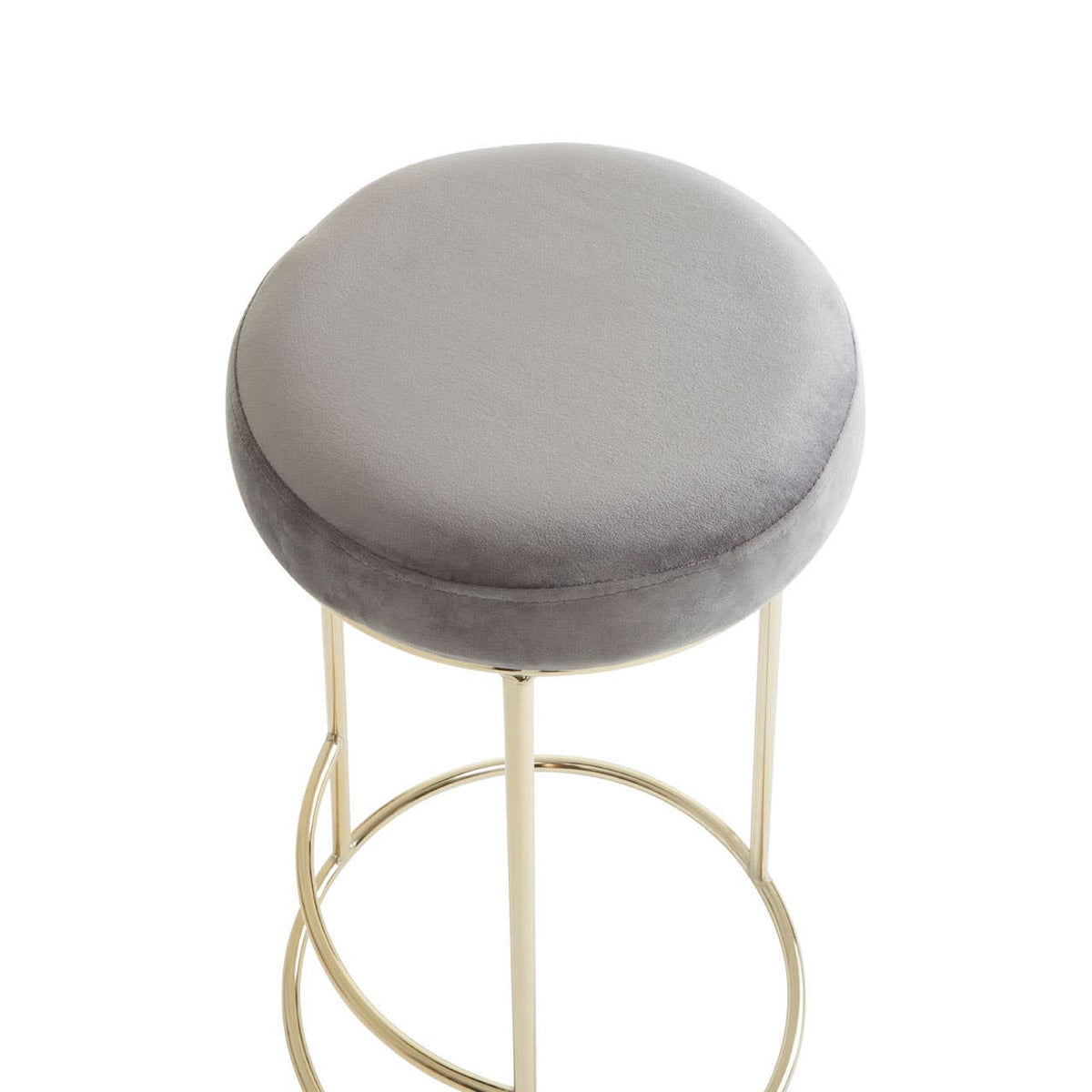 Manhattan Grey Velvet Tall Bar Stool.