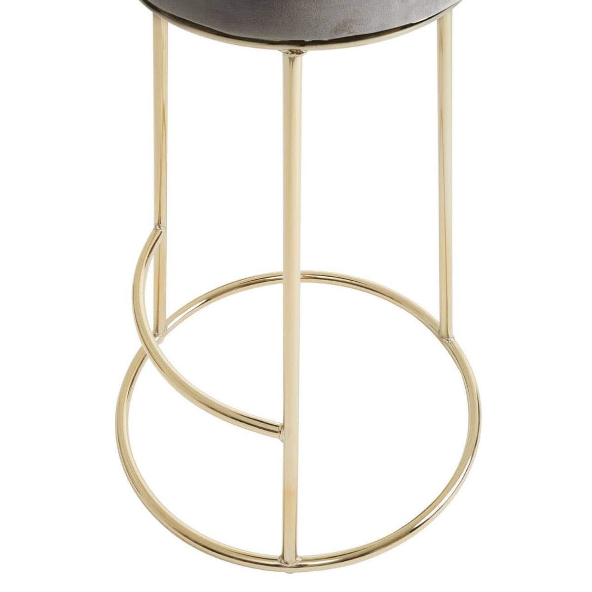 Manhattan Grey Velvet Tall Bar Stool.