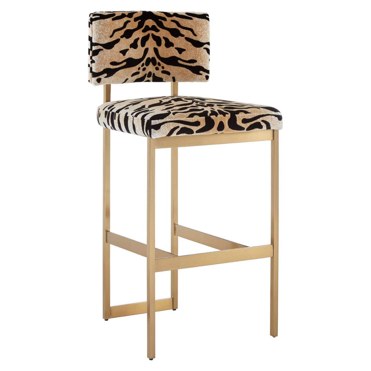 Noosa & Co. Dining Manhattan Tiger Print Bar Stool House of Isabella UK