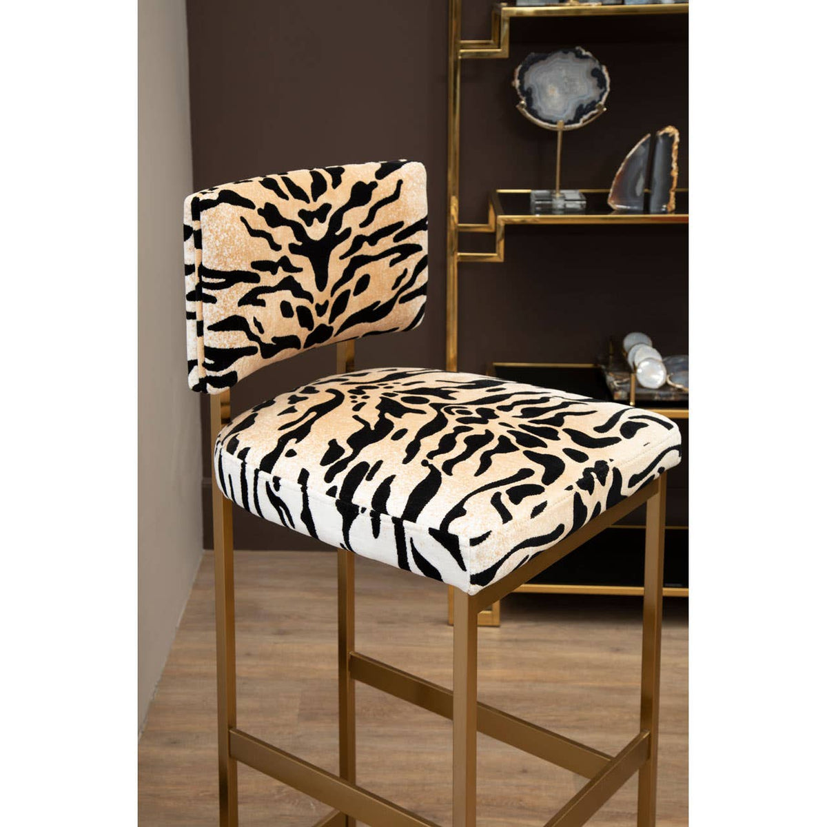Manhattan Tiger Print Bar Stool.