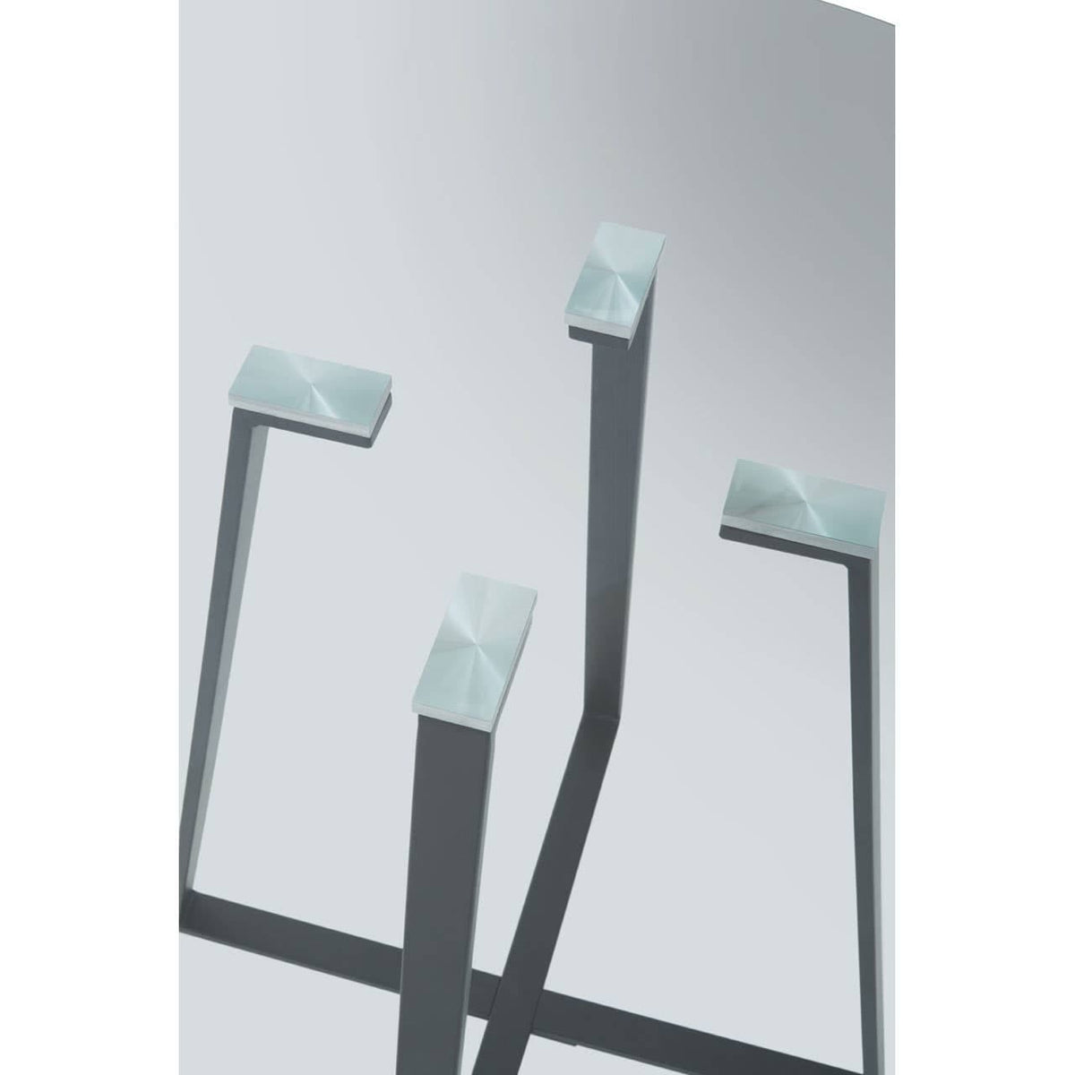 Metropolitan Matte Black Lattice Dining Table.