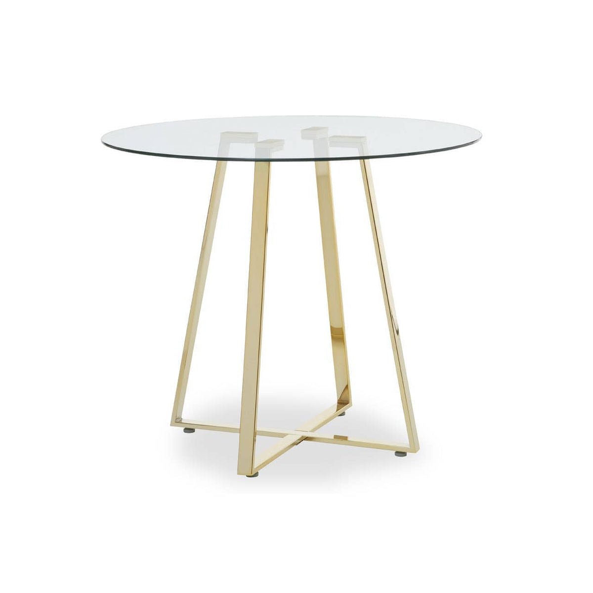 Metropolitan Round Gold Finish Dining Table.
