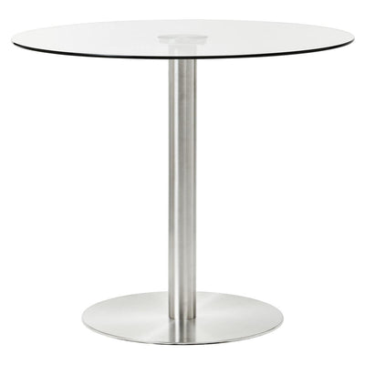 Noosa & Co. Dining Metropolitan Round Silver Finish Dining Table House of Isabella UK