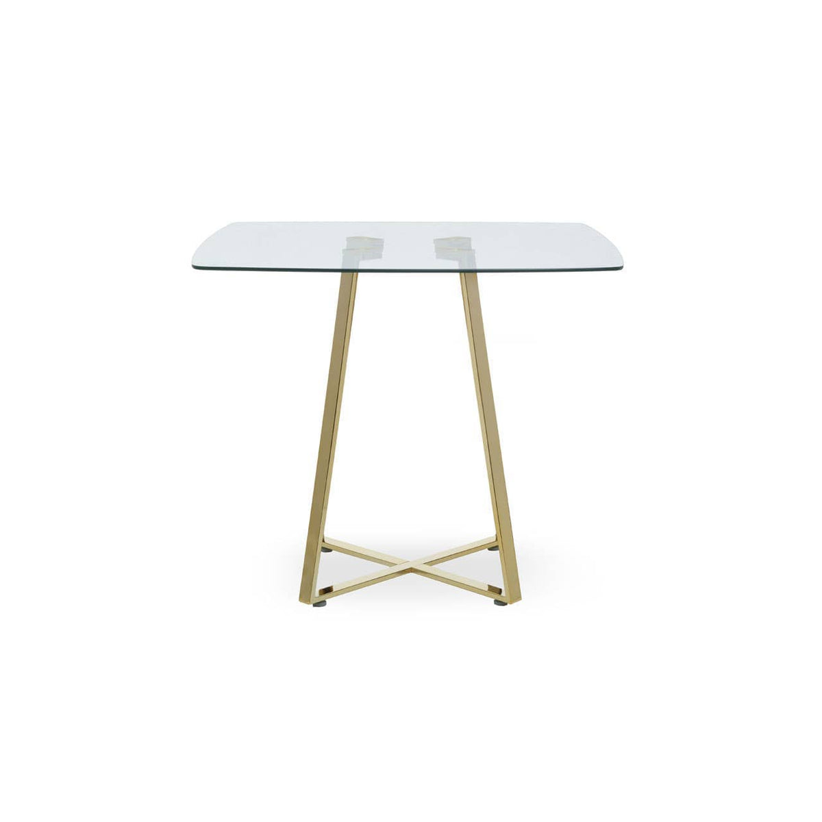 Metropolitan Square Gold Finish Dining Table.