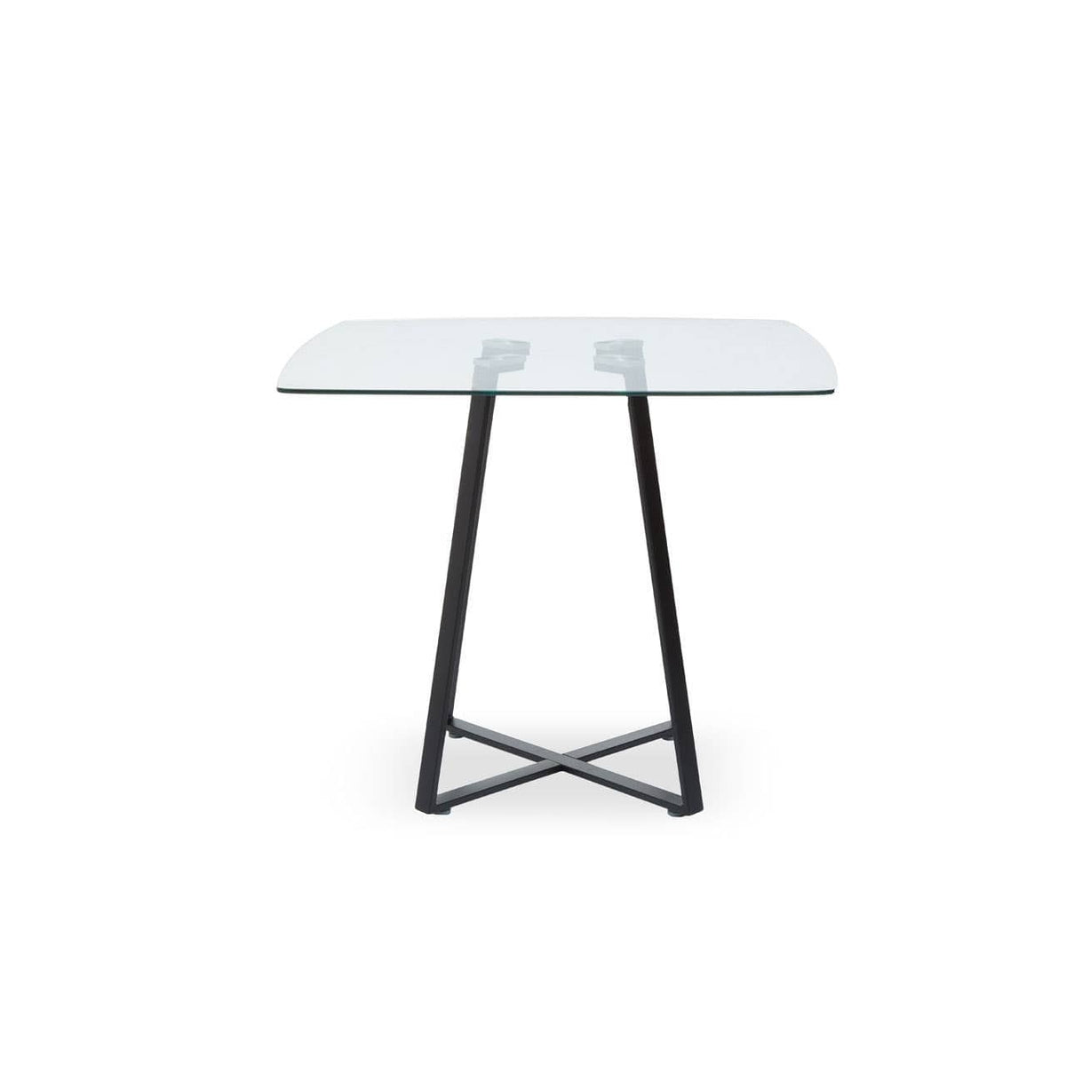 Metropolitan Square Matte Black Dining Table.