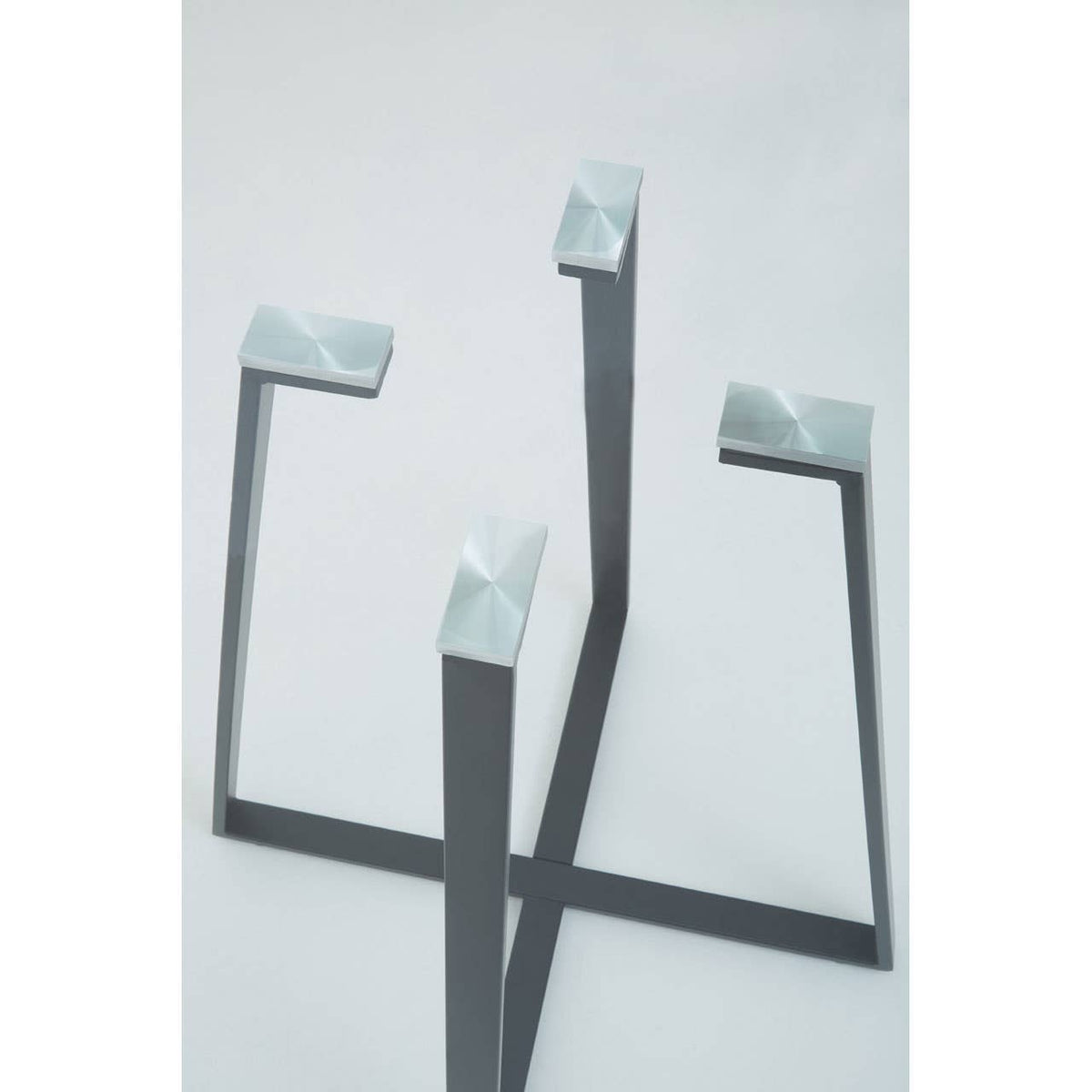 Metropolitan Square Matte Black Dining Table.