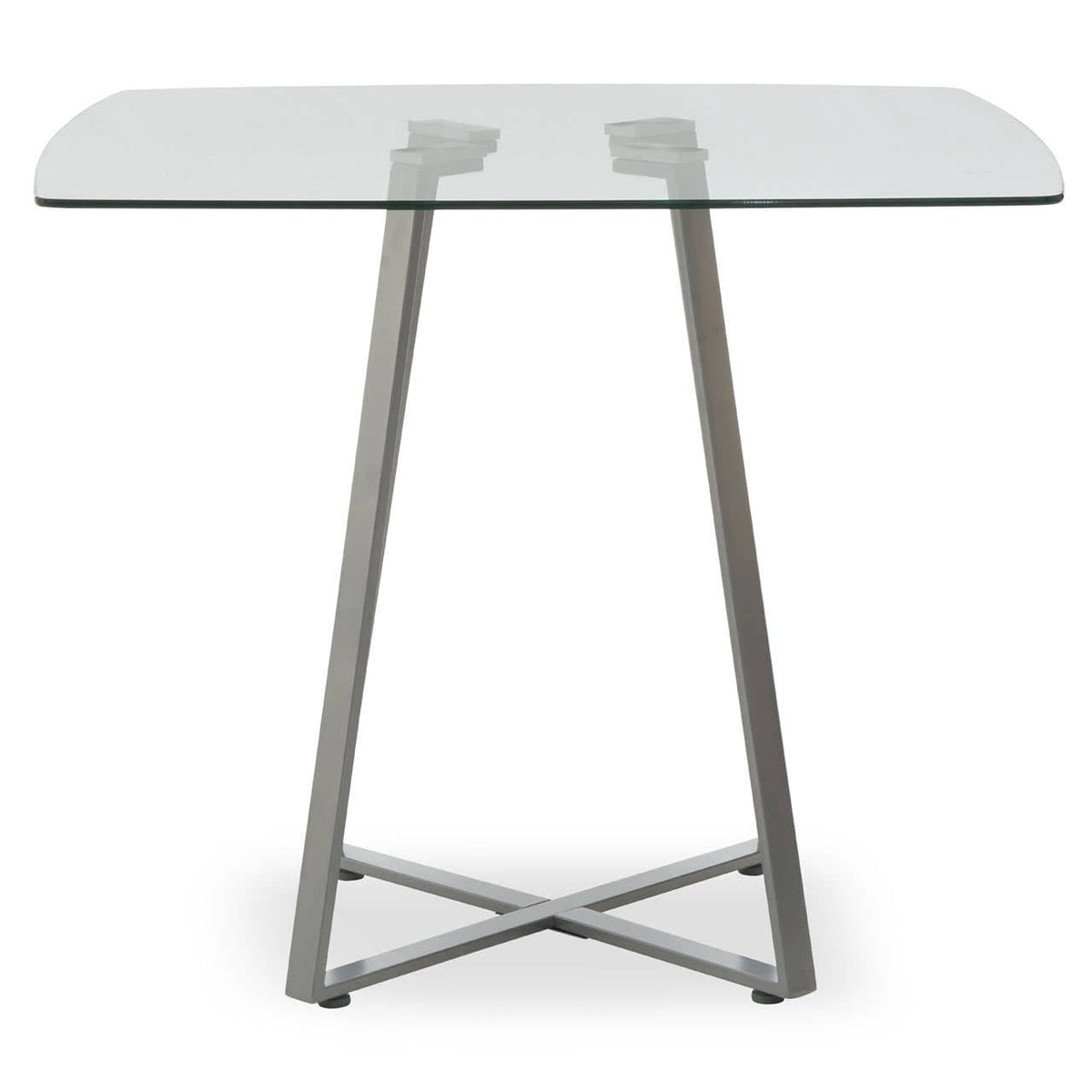 Metropolitan Square Matte Grey Dining Table.