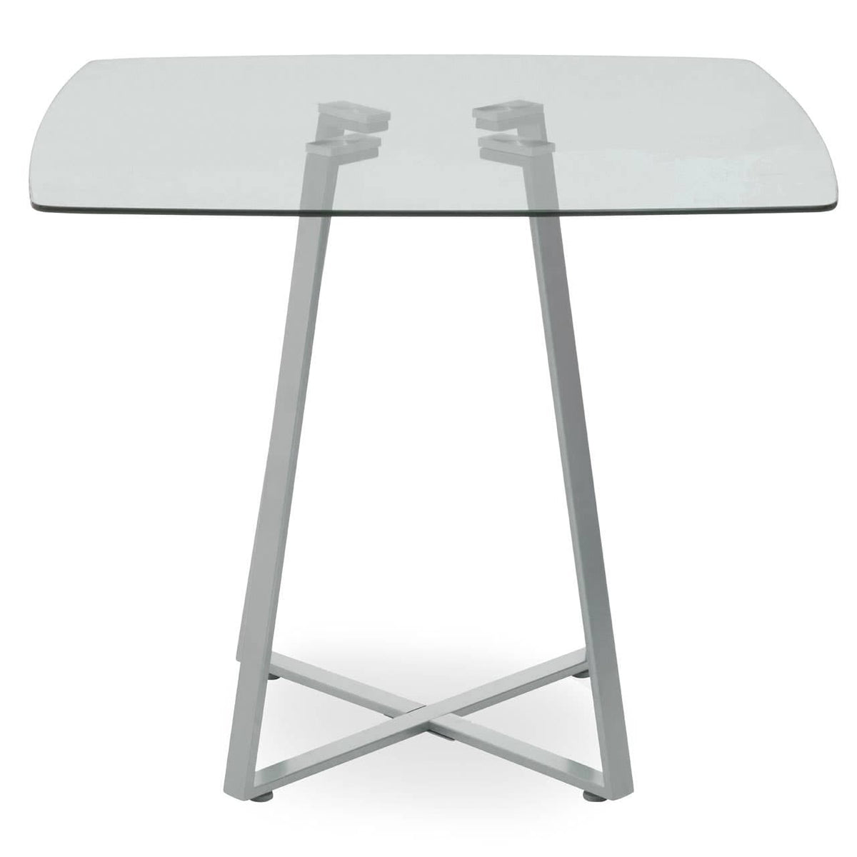 Metropolitan Square Matte Grey Dining Table.