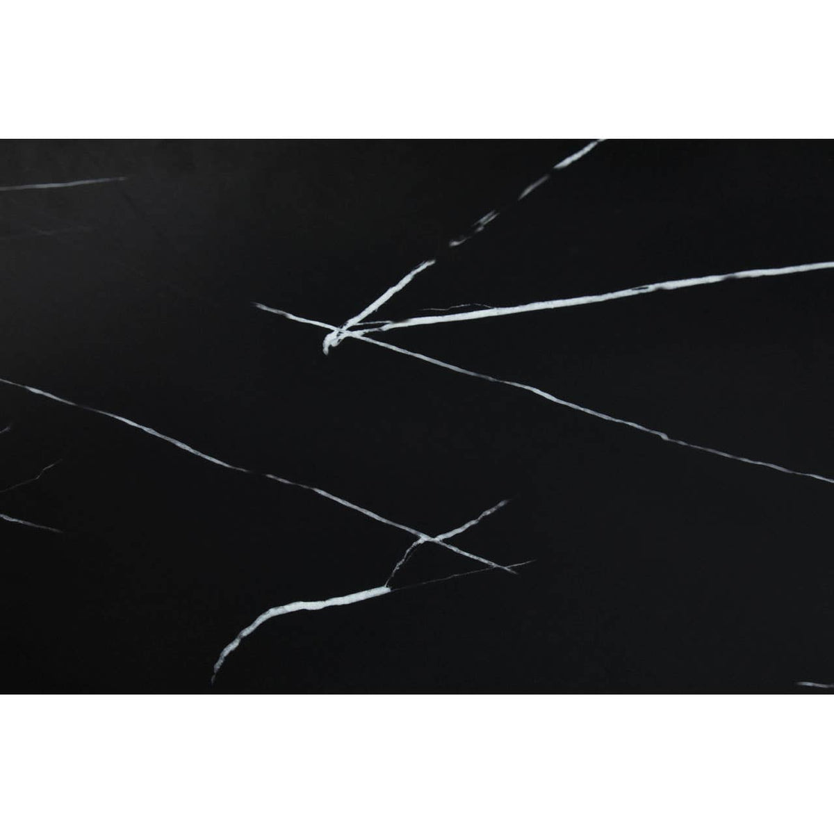 Moda Black Marble Rectangular Dining Table.