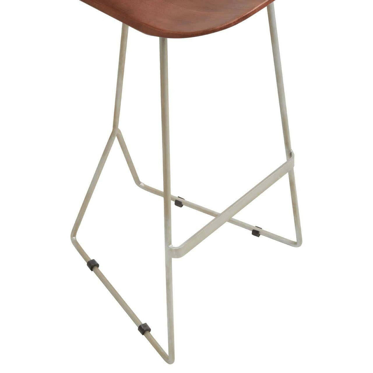 Nandri Antique Silver Frame Bar Stool.
