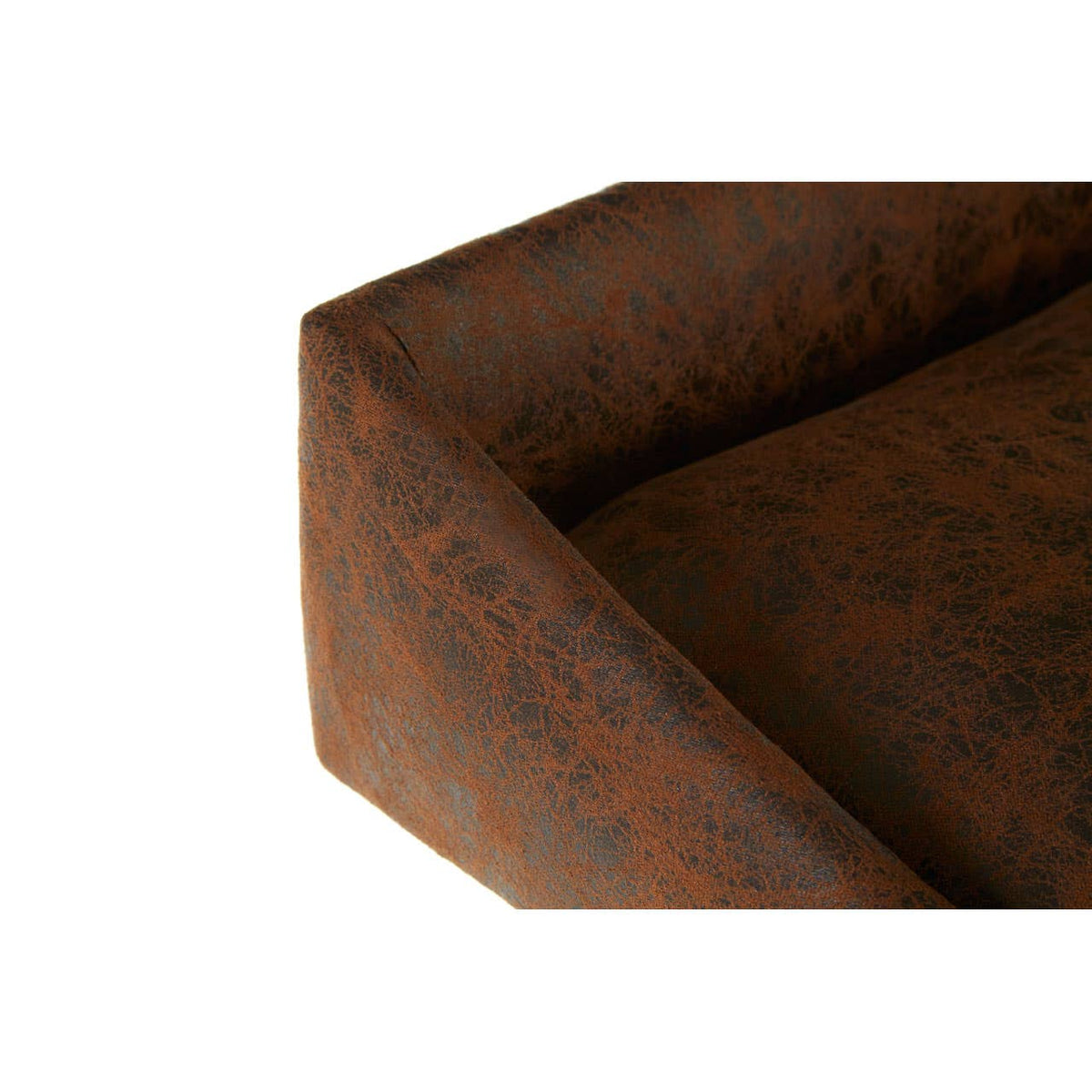 New Foundry Brown Leather Effect Bar Stool.